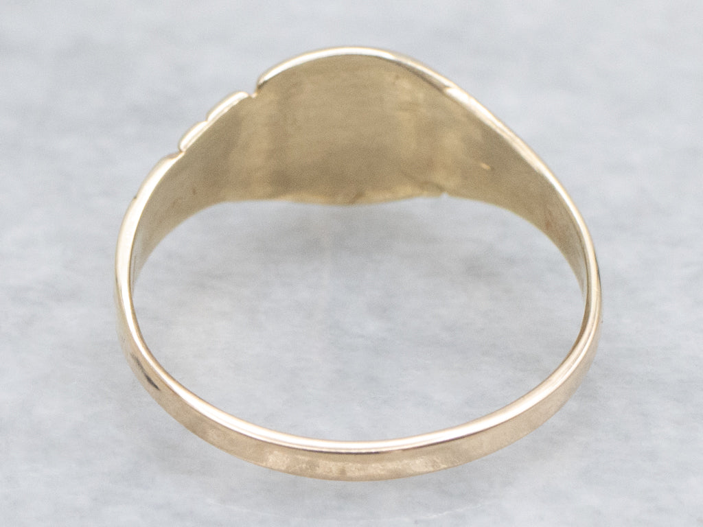 Twisting Gold Vintage Signet Ring