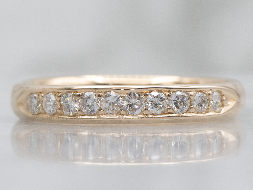 Diamond Yellow Gold Wedding Band