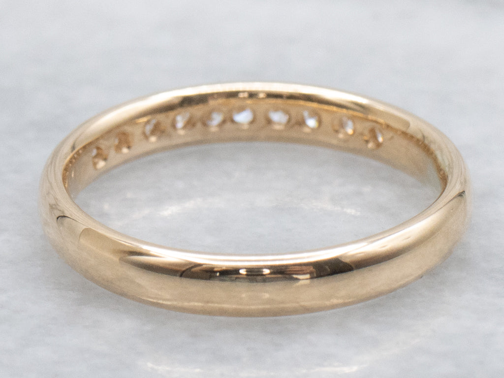 Diamond Yellow Gold Wedding Band