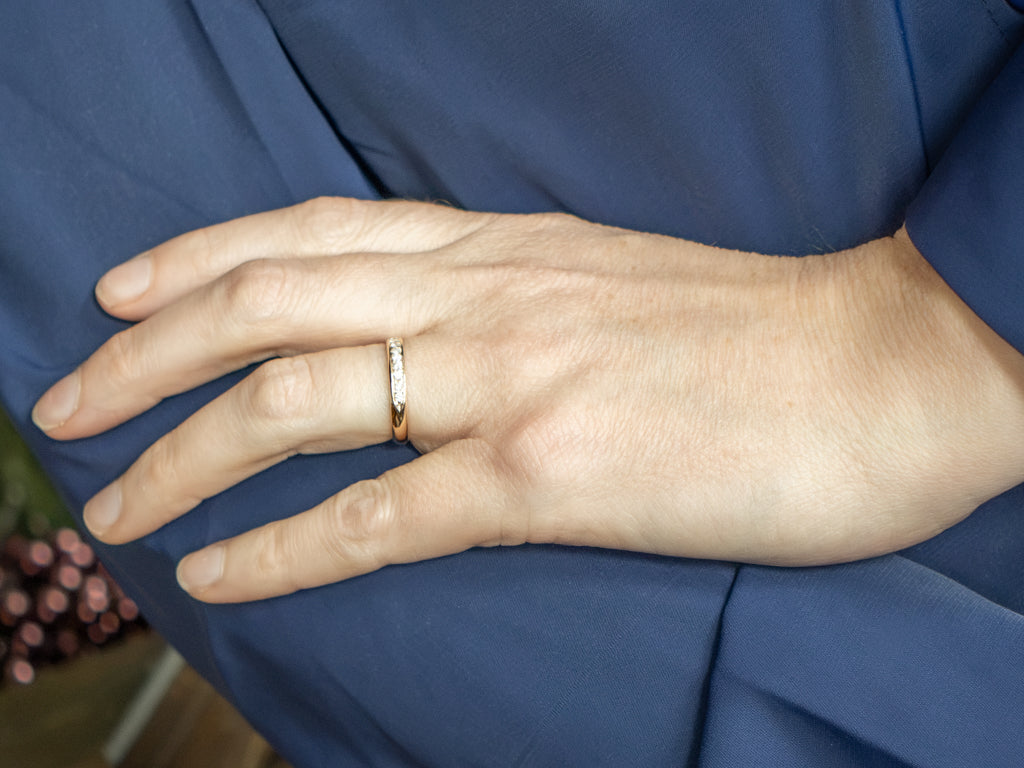 Diamond Yellow Gold Wedding Band