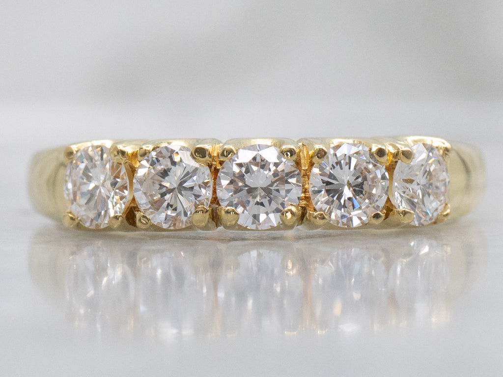 Yellow Gold Brilliant Diamond Band