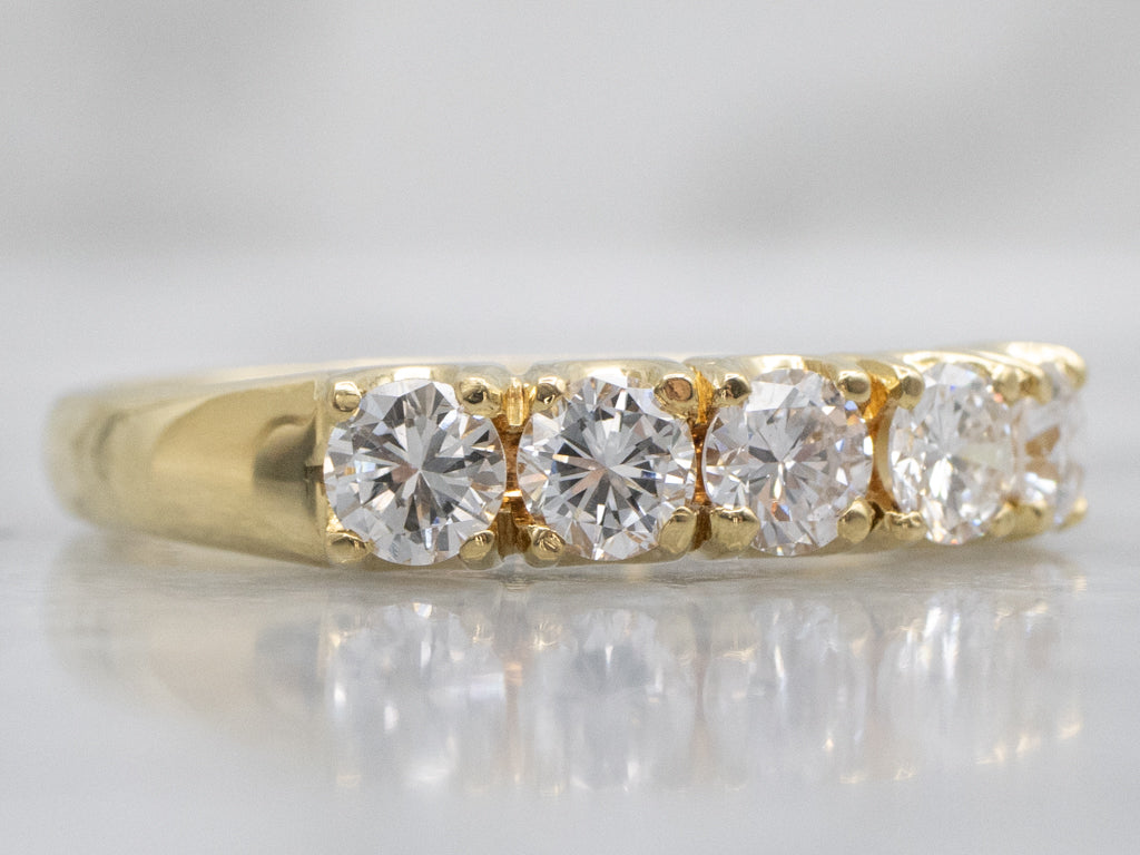 Yellow Gold Brilliant Diamond Band