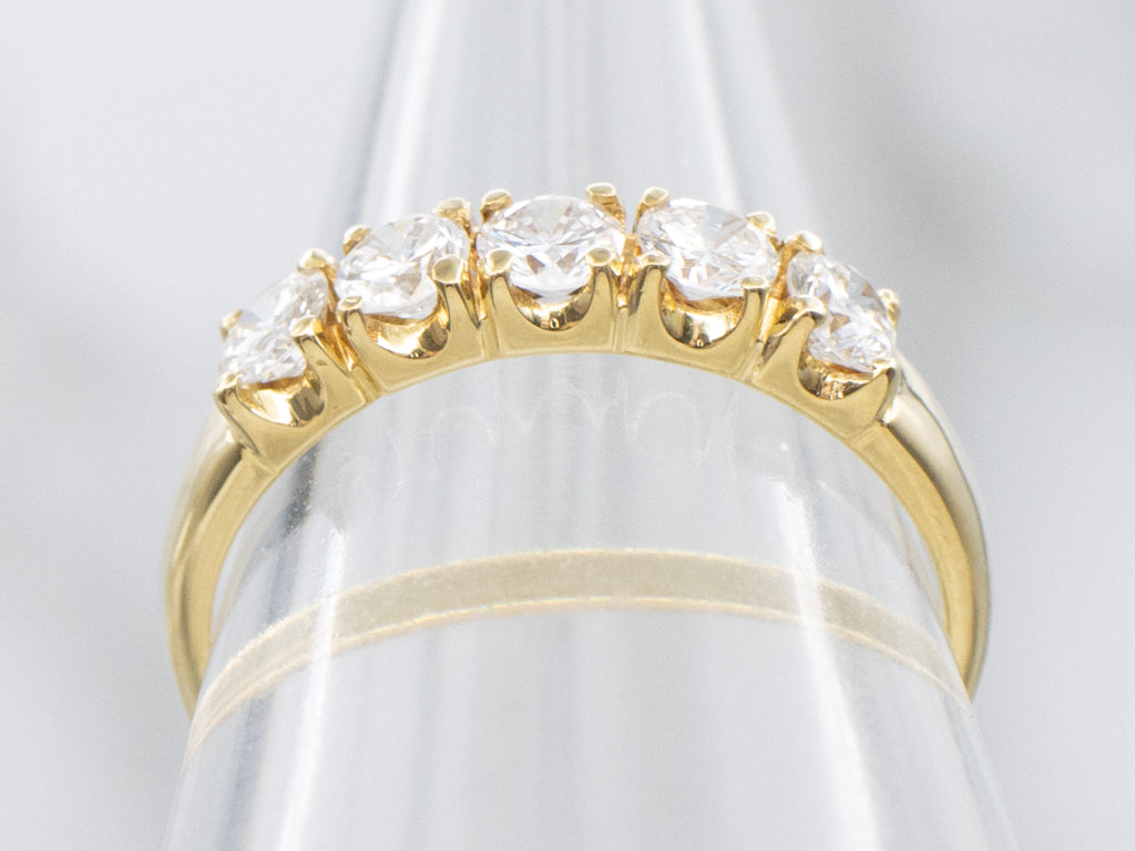 Yellow Gold Brilliant Diamond Band