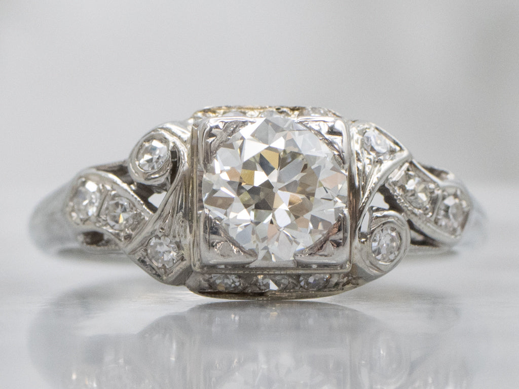 Antique Old Mine Cut Diamond Engagement Ring