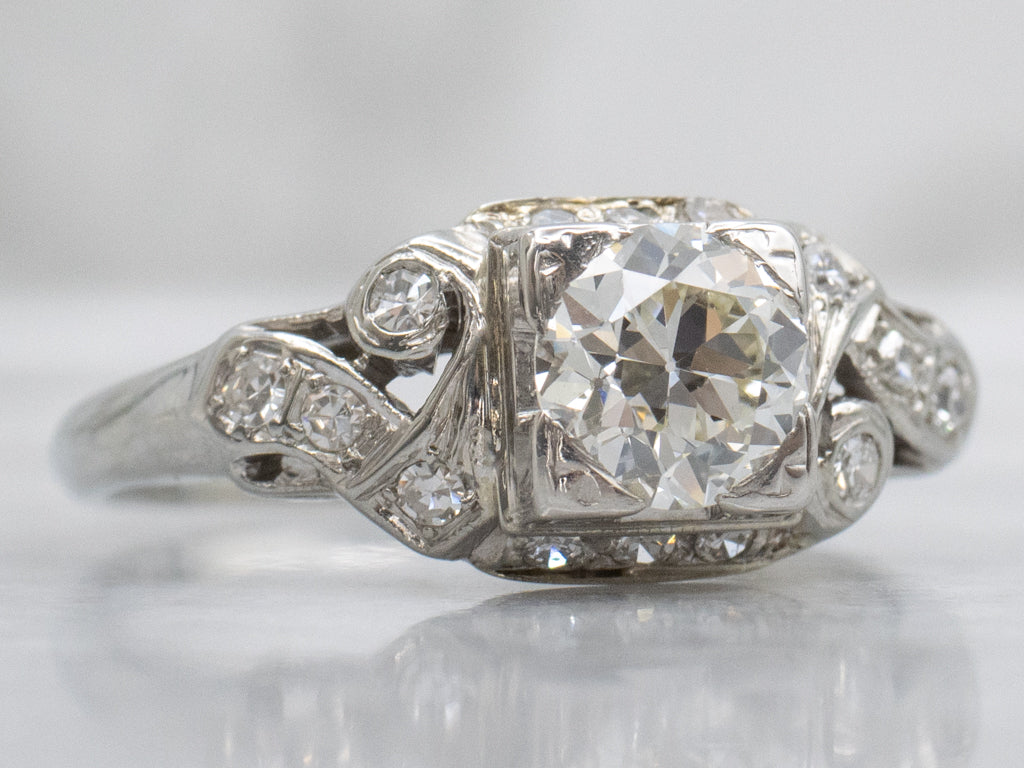 Antique Old Mine Cut Diamond Engagement Ring