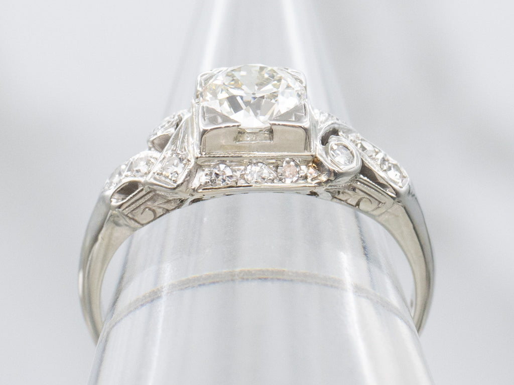 Antique Old Mine Cut Diamond Engagement Ring