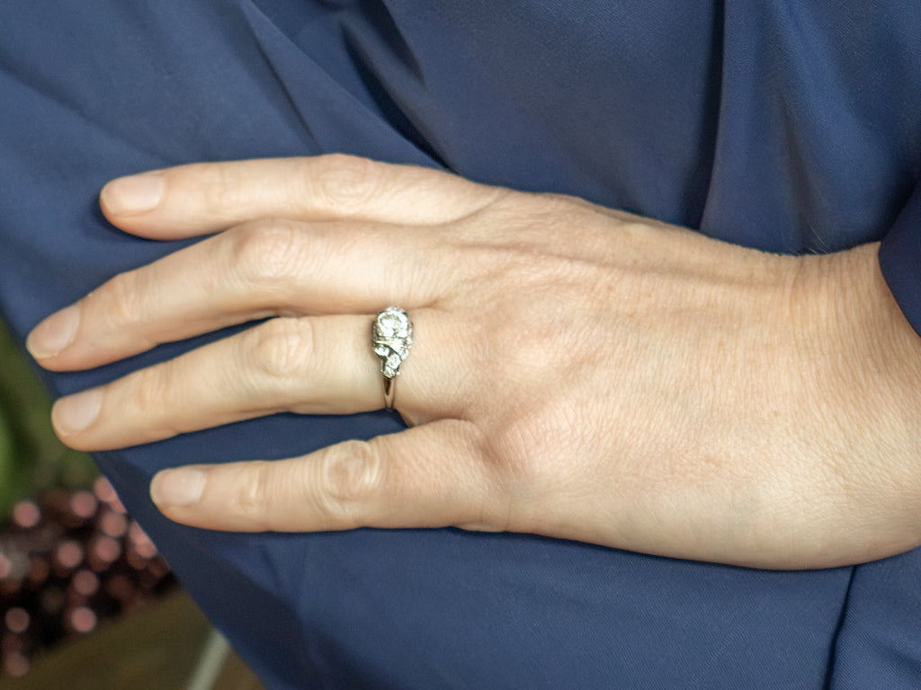 Antique Old Mine Cut Diamond Engagement Ring
