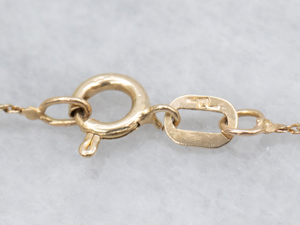 Long Italian Gold Krinkle Link Chain