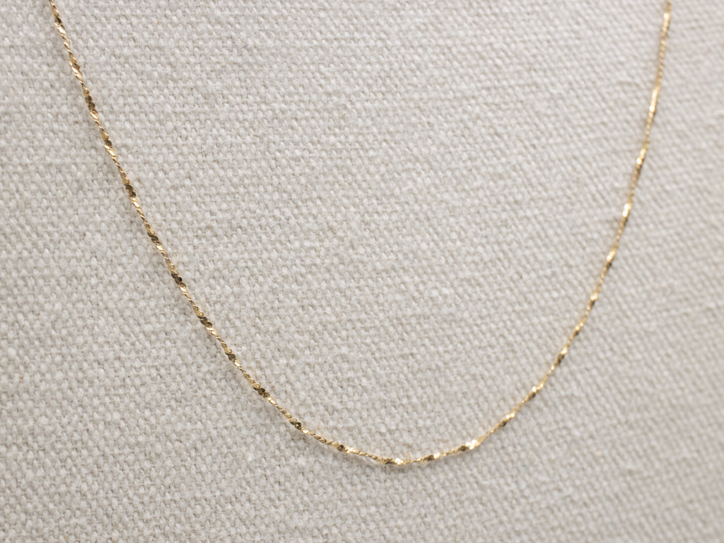 Long Italian Gold Krinkle Link Chain