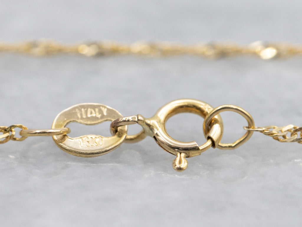Italian Yellow Gold Singapore Chain