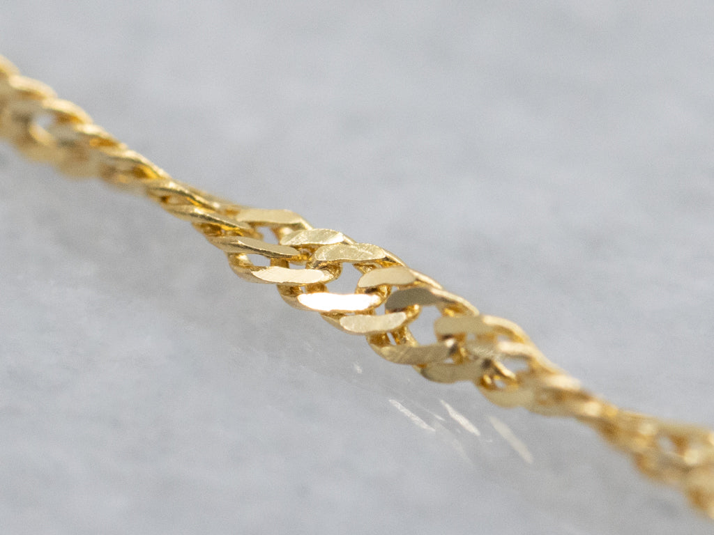 Italian Yellow Gold Singapore Chain