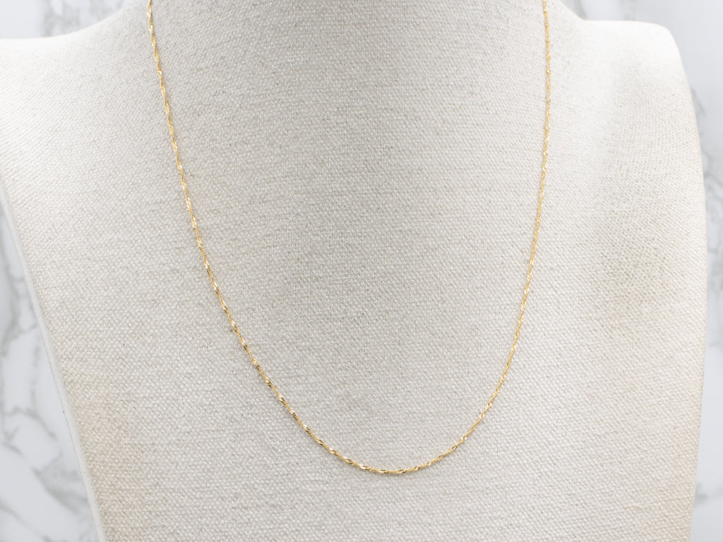 Italian Yellow Gold Singapore Chain