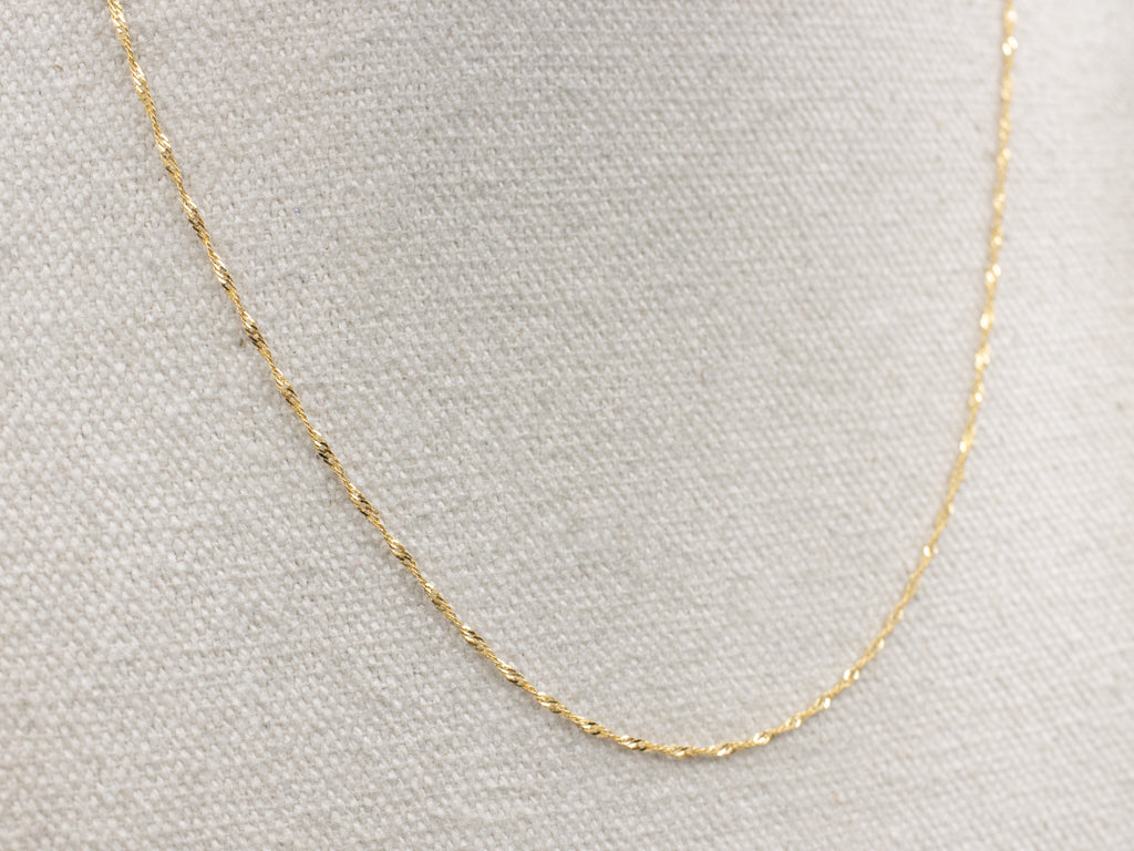 Italian Yellow Gold Singapore Chain