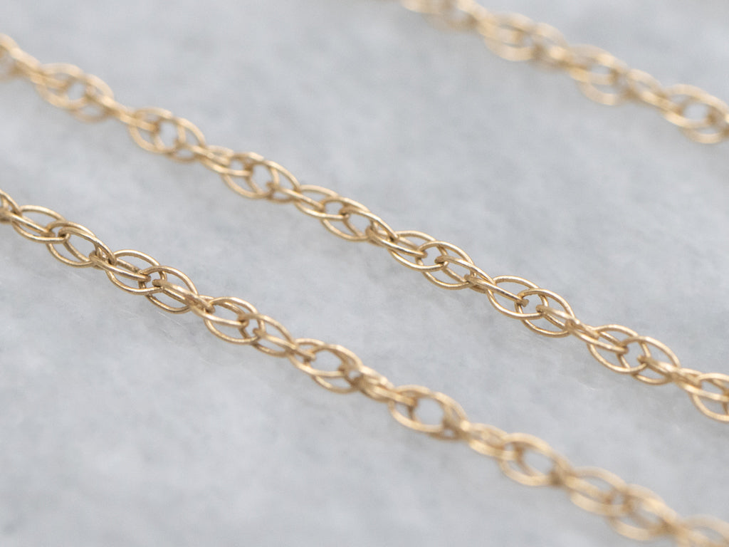 Dainty Yellow Gold Rope Chain
