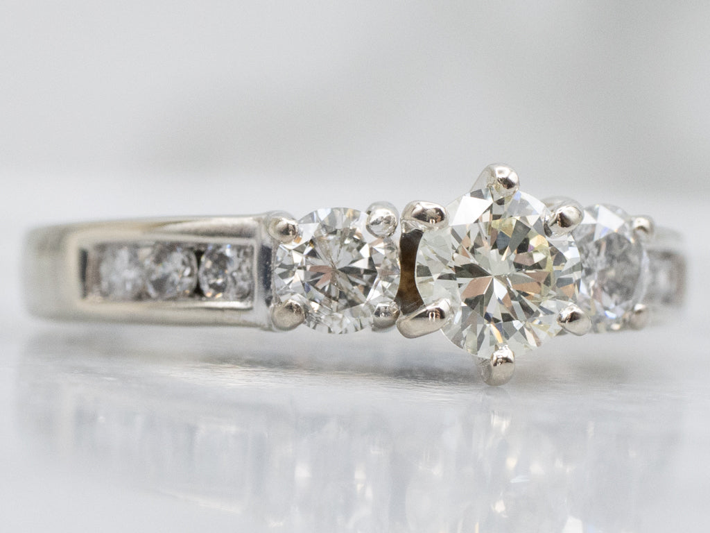 Round Brilliant White Gold Diamond Engagement Ring