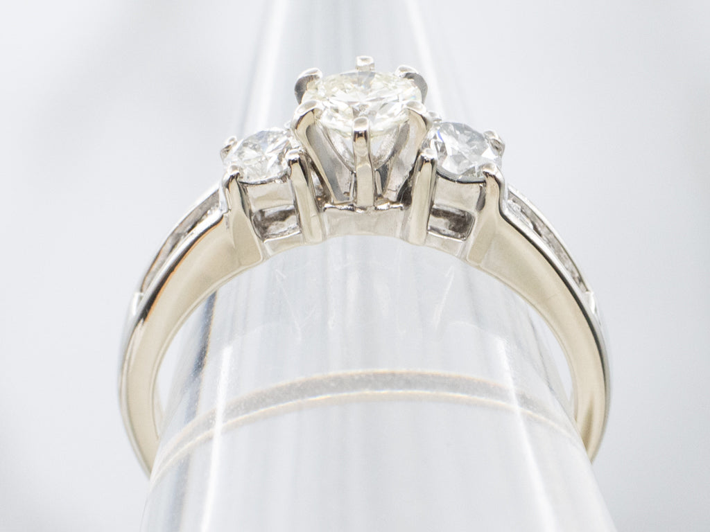 Round Brilliant White Gold Diamond Engagement Ring