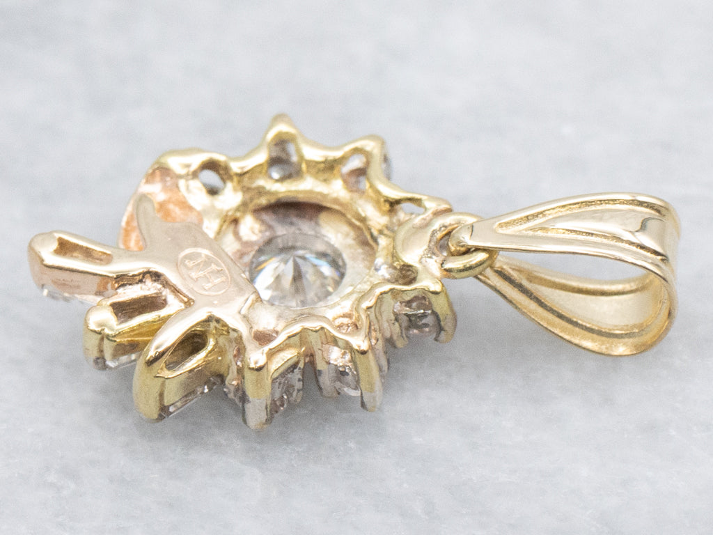 Sparkling Mix-Cut Diamond Gemstone Pendant