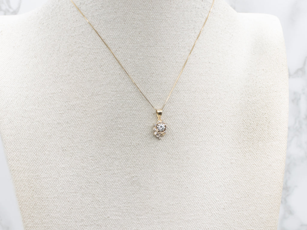 Sparkling Mix-Cut Diamond Gemstone Pendant
