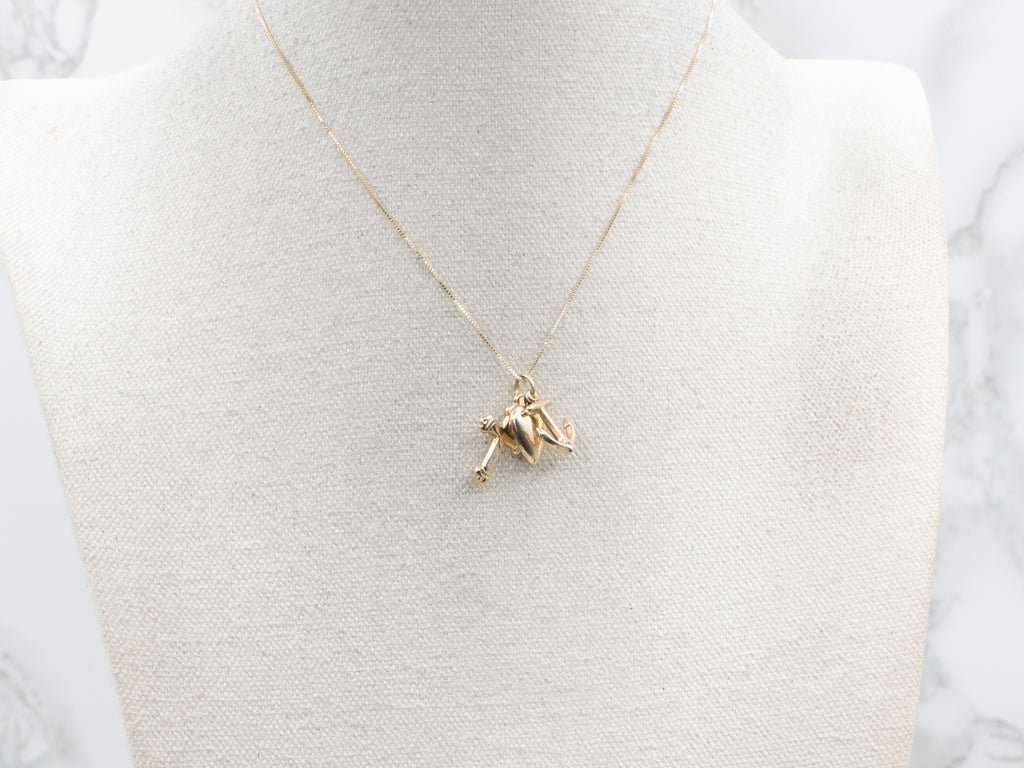 Faith Hope and Charity Gold Charm
