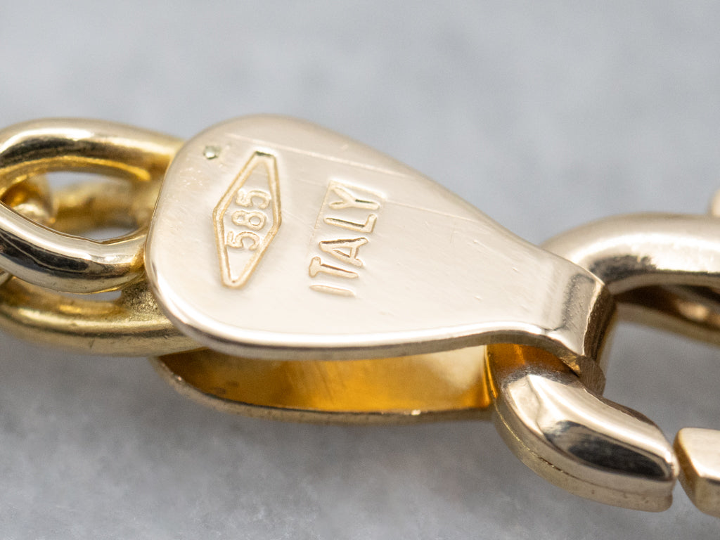 Heavy Italian Gold Wheat Chain with Lobster Clasp