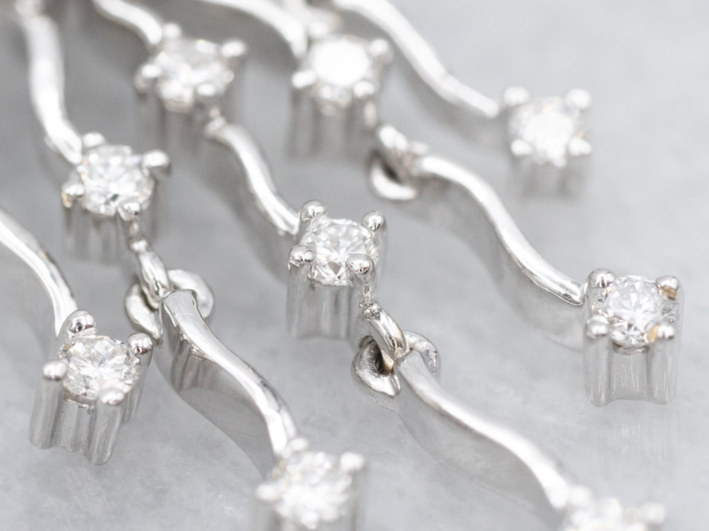 Vintage Style Diamond Chandelier Drop Pendant