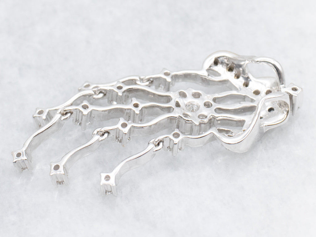 Vintage Style Diamond Chandelier Drop Pendant