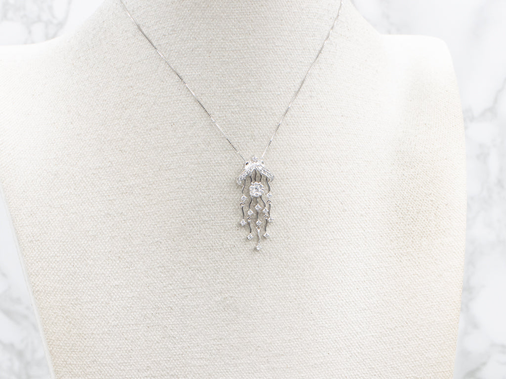 Vintage Style Diamond Chandelier Drop Pendant