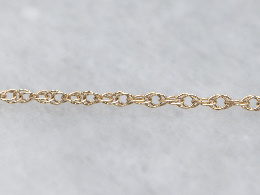 Dainty Yellow Gold Rope Chain