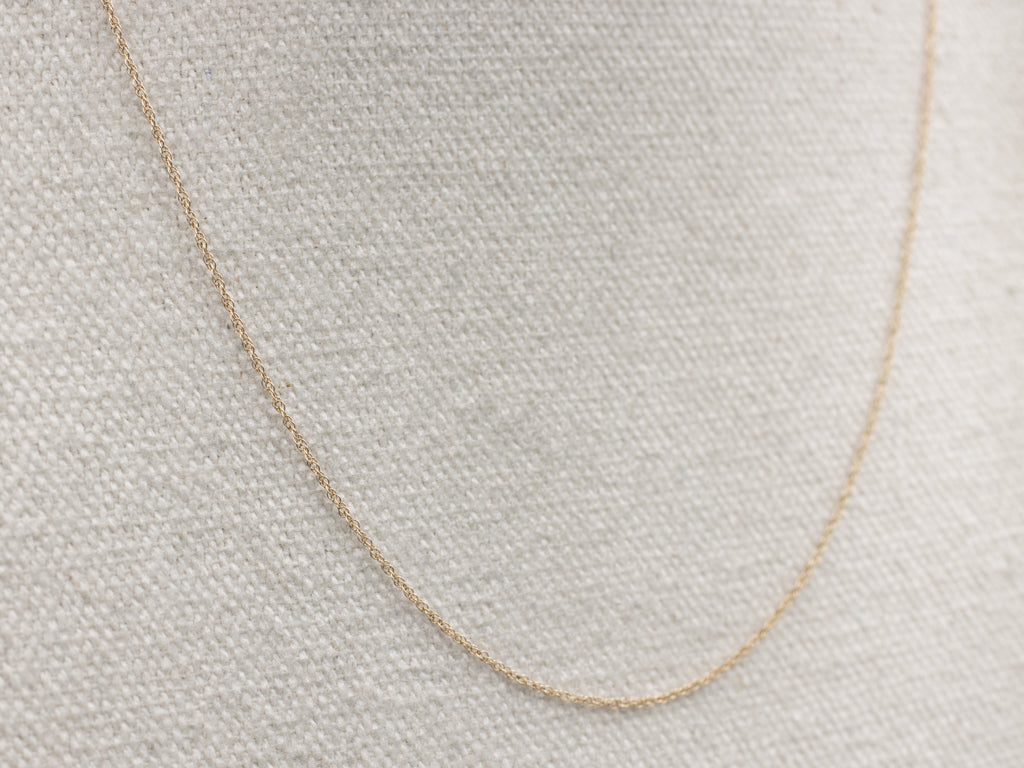 Dainty Yellow Gold Rope Chain