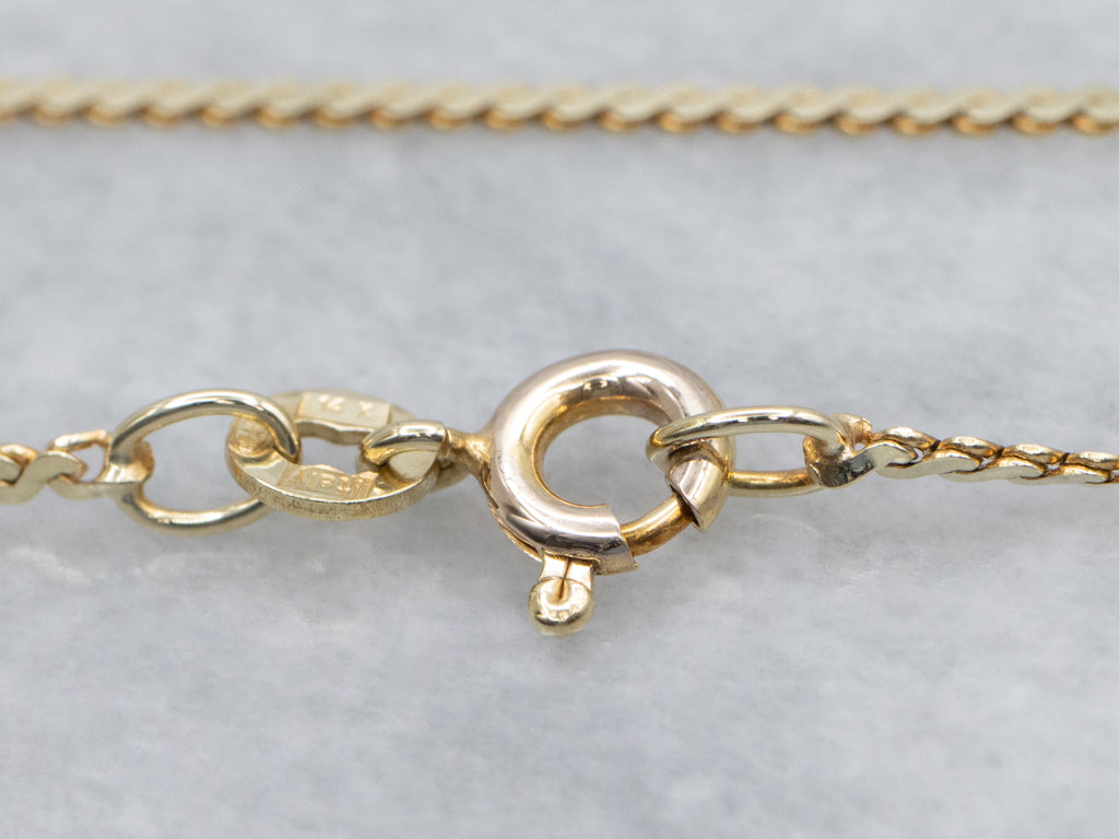 Italian Yellow Gold Serpentine Chain