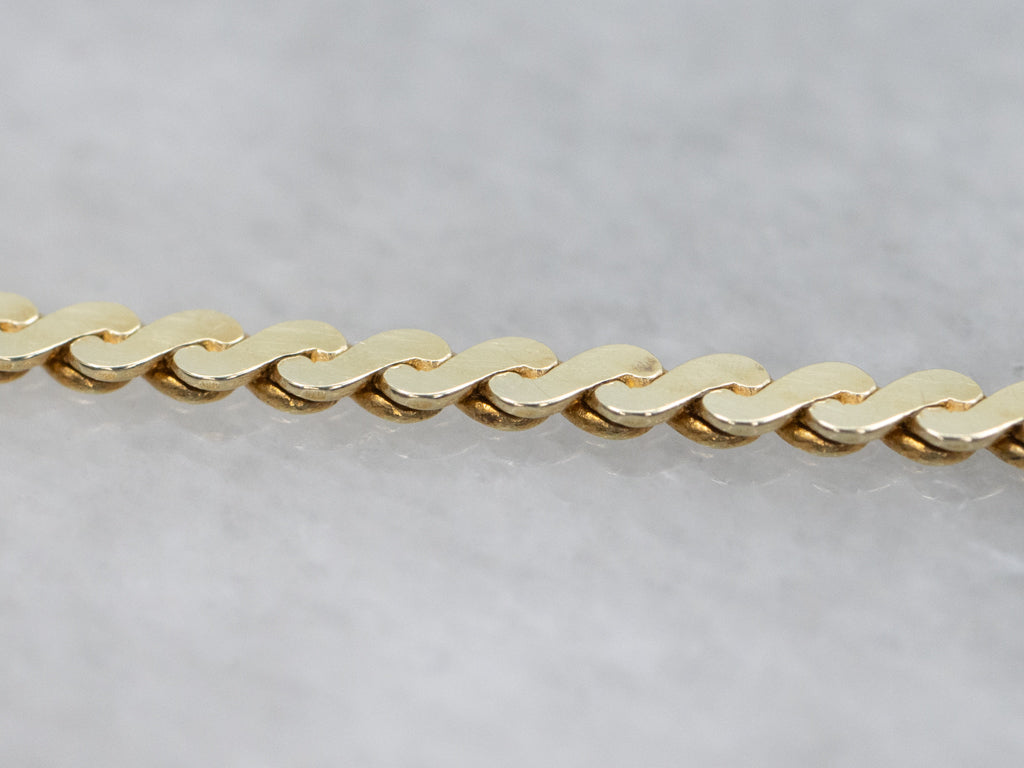 Italian Yellow Gold Serpentine Chain