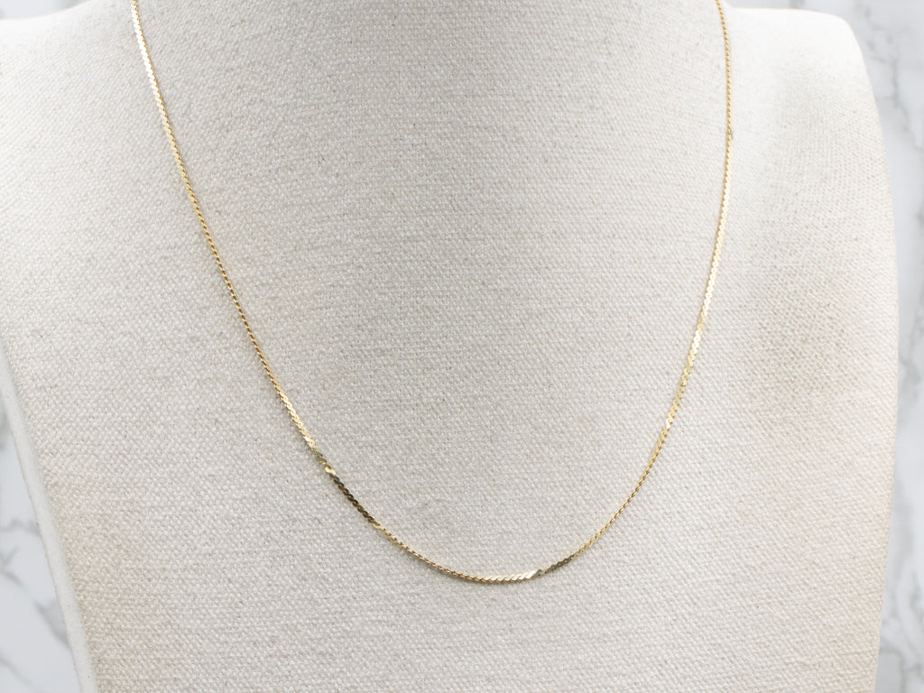 Italian Yellow Gold Serpentine Chain