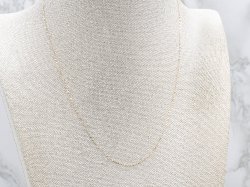 Yellow Gold Cable Link Chain with Spring Ring Clasp