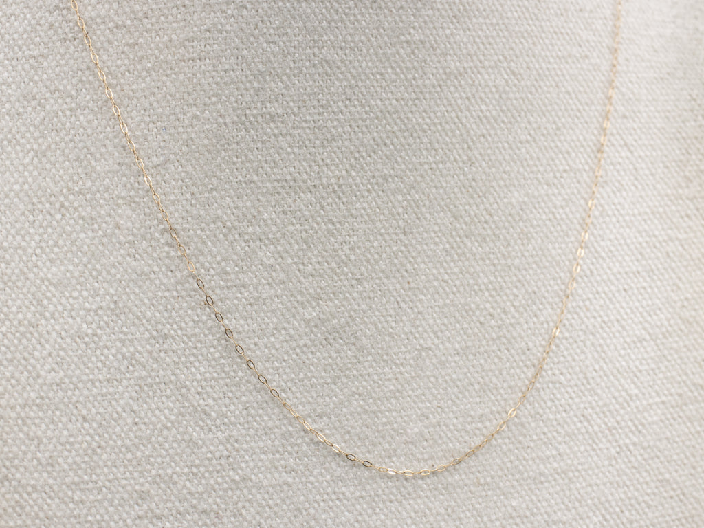 Yellow Gold Cable Link Chain with Spring Ring Clasp