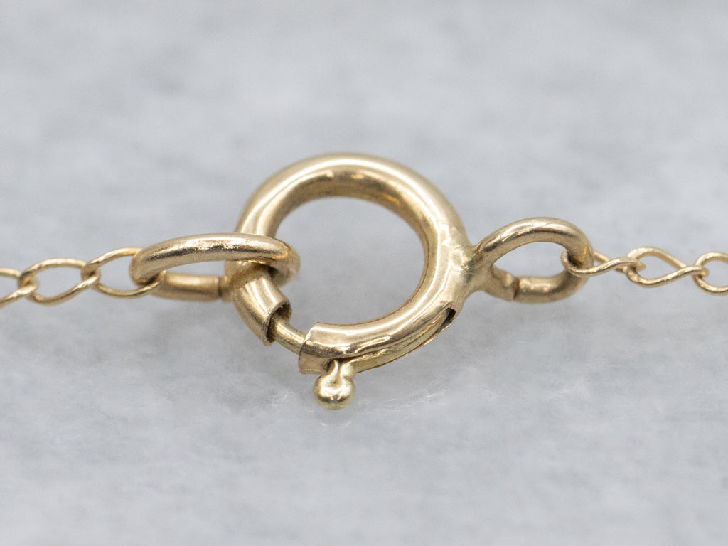 Yellow Gold Curb Chain with Spring Ring Clasp
