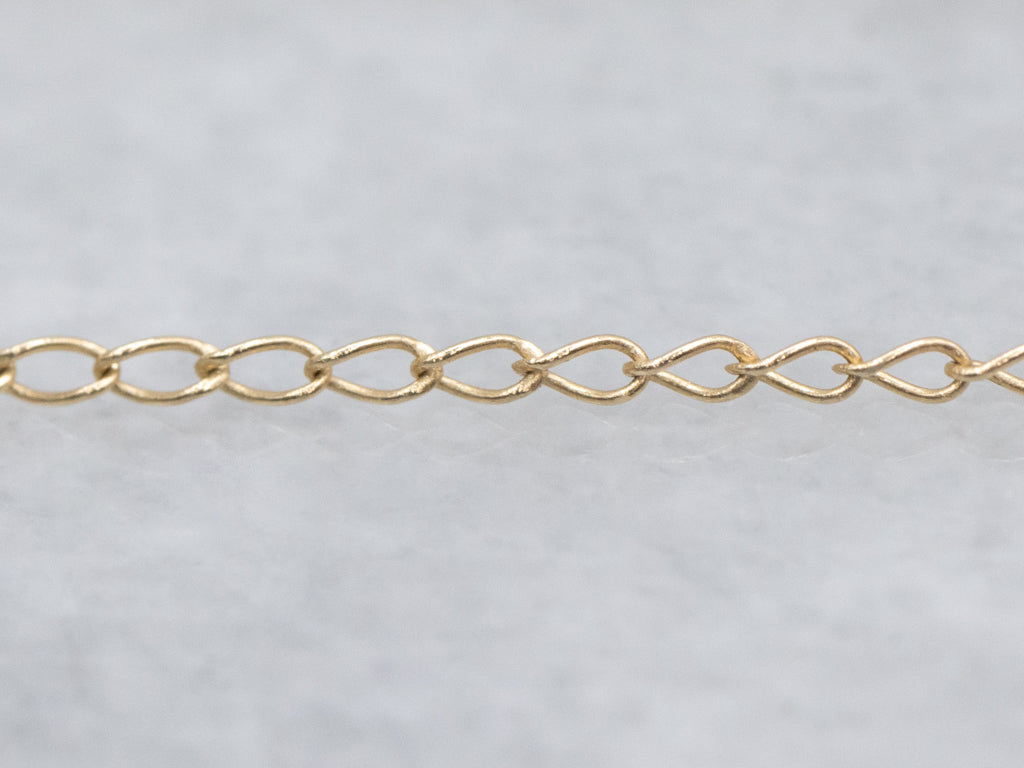 Yellow Gold Curb Chain with Spring Ring Clasp