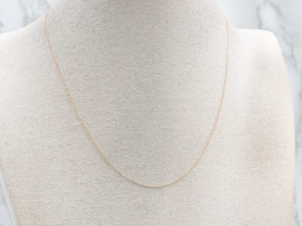 Yellow Gold Curb Chain with Spring Ring Clasp