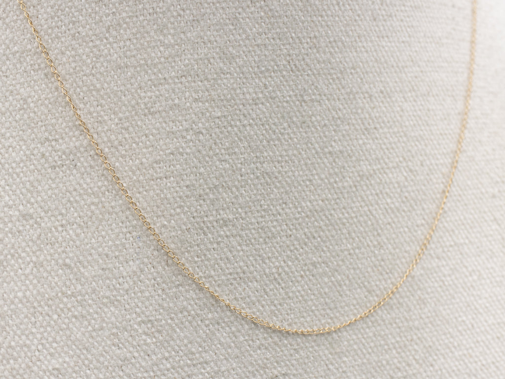 Yellow Gold Curb Chain with Spring Ring Clasp