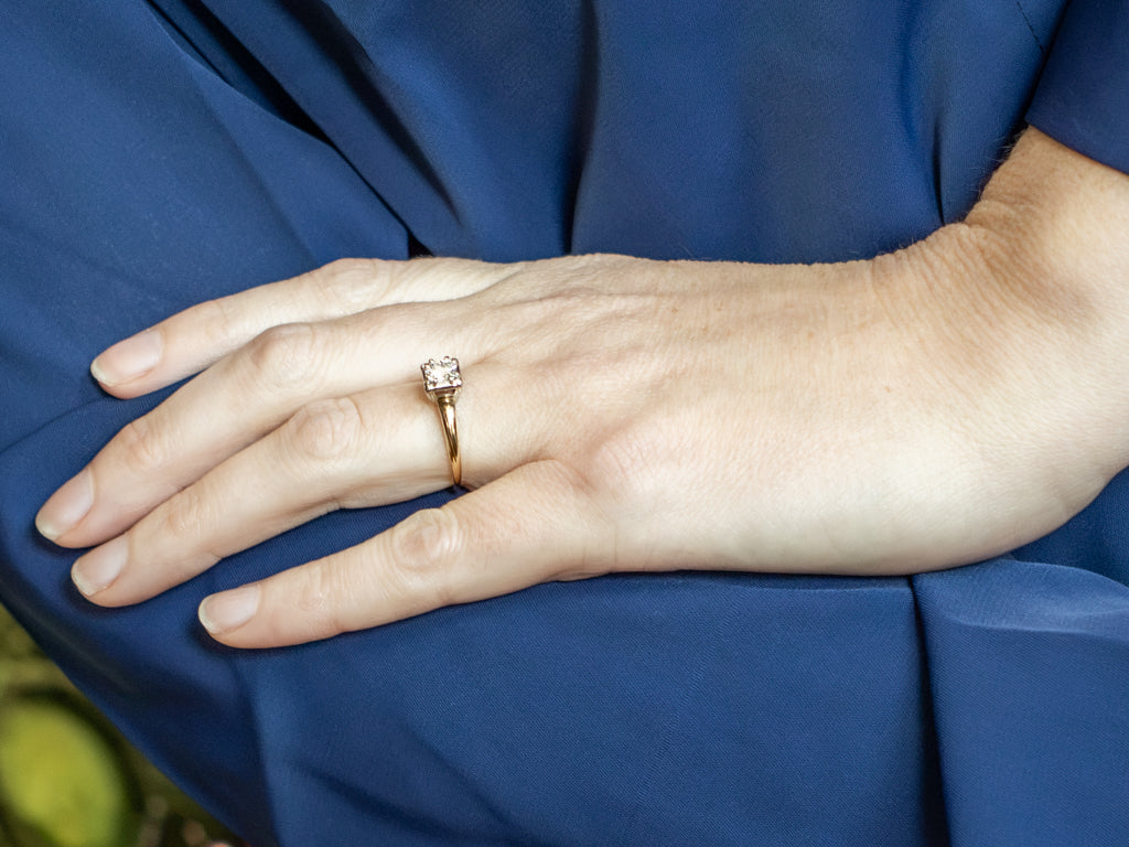 Vintage Brilliant Diamond Solitaire Engagement Ring