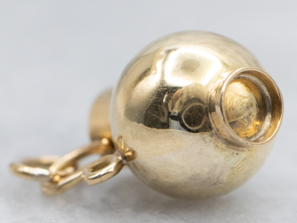 Vintage Yellow Gold Wine Pitcher Charm