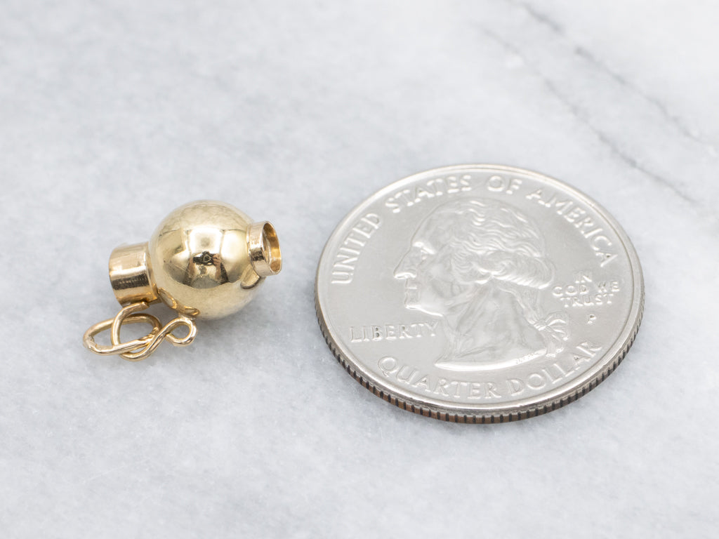 Vintage Yellow Gold Wine Pitcher Charm