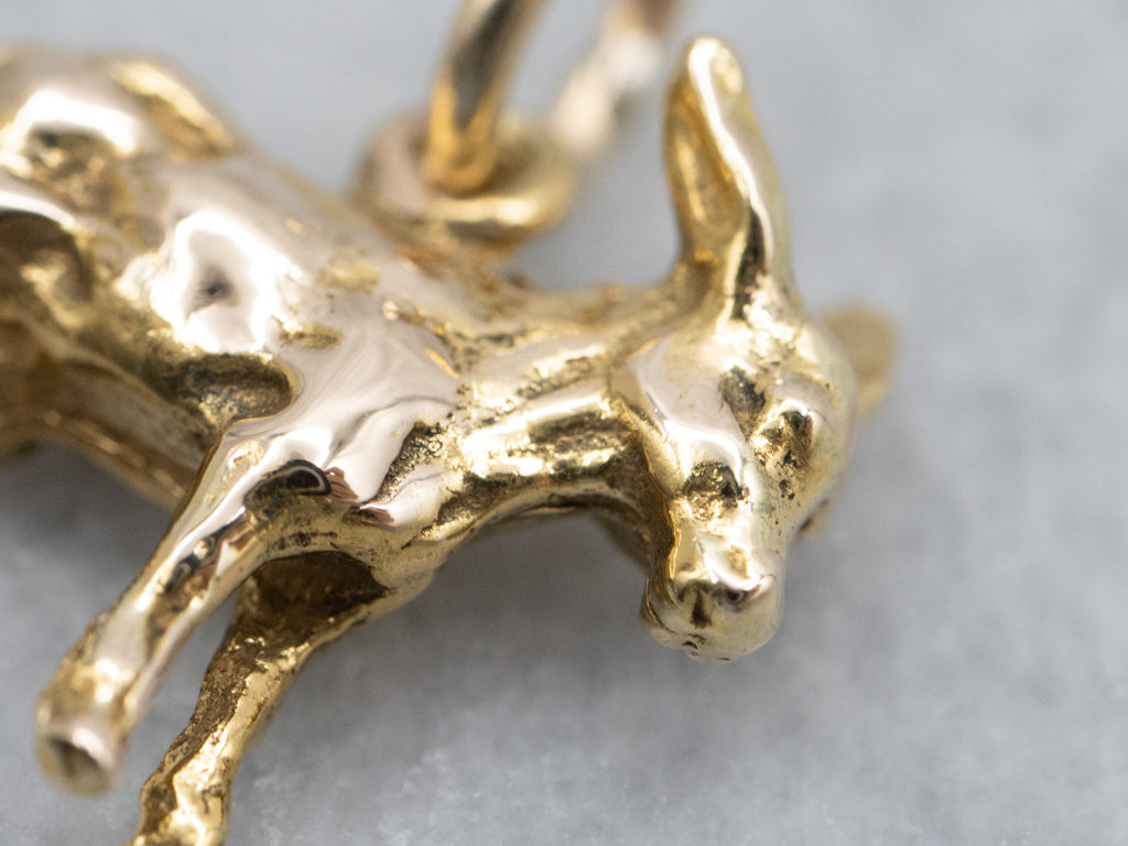 Yellow Gold Donkey Vintage Charm