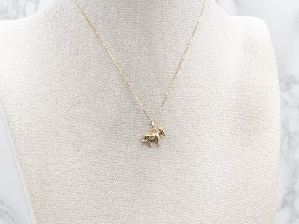 Yellow Gold Donkey Vintage Charm