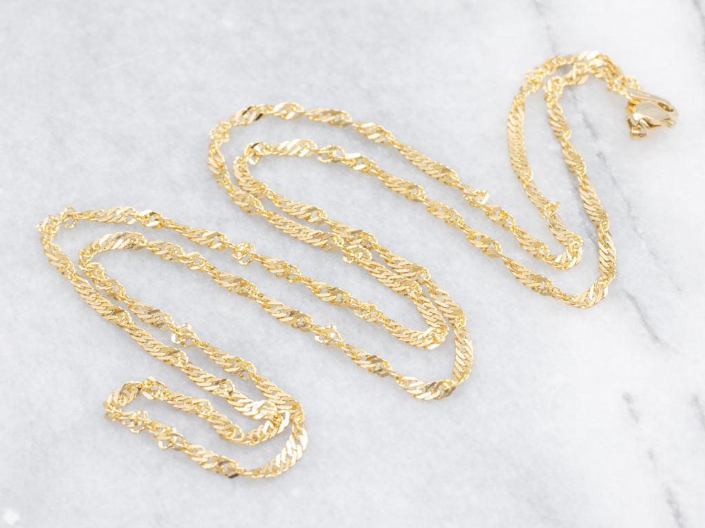 Italian Gold Singapore Chain with Lobster Clasp