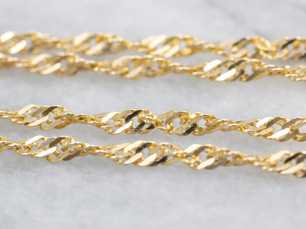Italian Gold Singapore Chain with Lobster Clasp