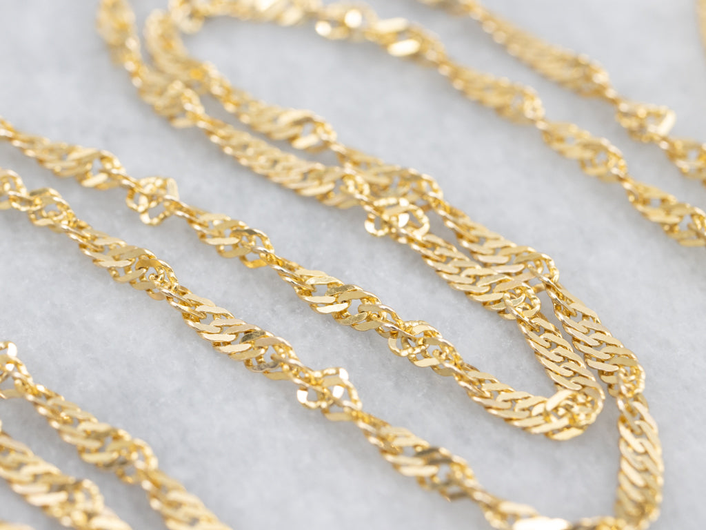 Italian Gold Singapore Chain with Lobster Clasp