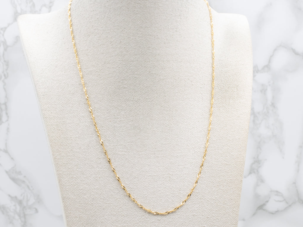 Italian Gold Singapore Chain with Lobster Clasp