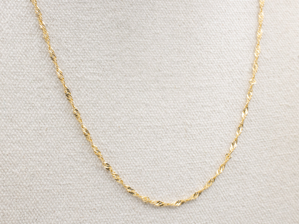 Italian Gold Singapore Chain with Lobster Clasp
