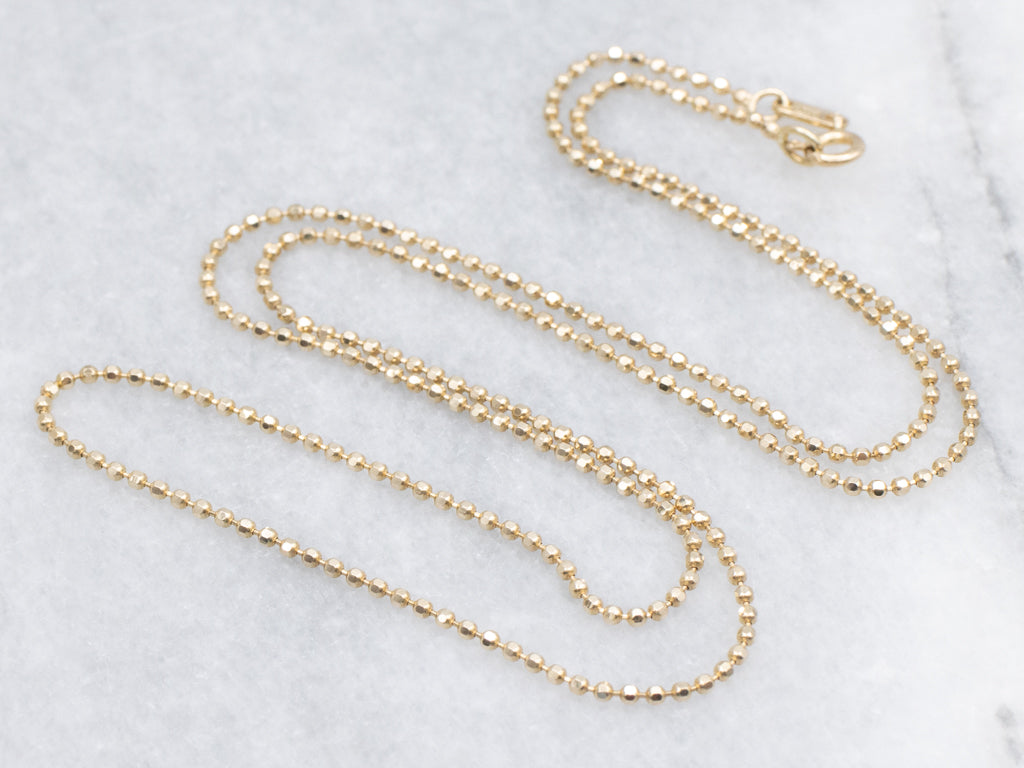 Italian Gold Beaded Ball Chain