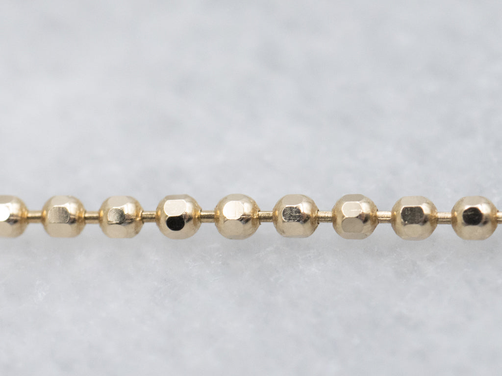 Italian Gold Beaded Ball Chain